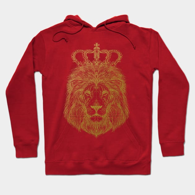 Lion sketch with crown t-shirt - Royal king lion head shirt Hoodie by OutfittersAve